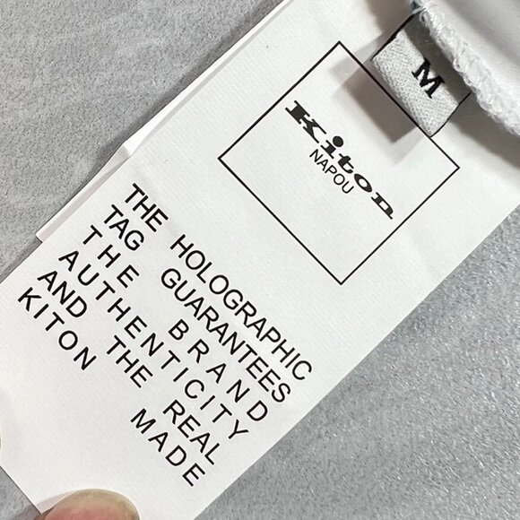 Kiton Printed White Short-Sleeved T-Shirt - Picture 6 of 7